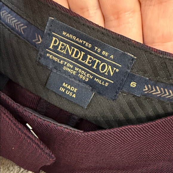 Pendleton Slim Ankle Plaid Wool Trouser Made in USA Women Size 6 TH182-11037 - Picture 7 of 9